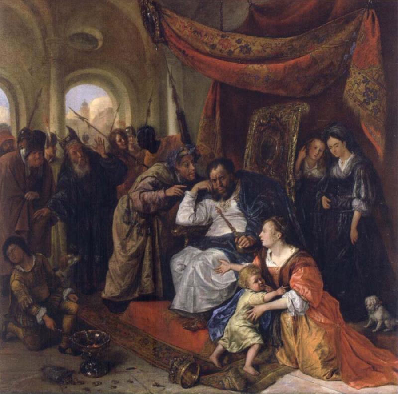 Jan Steen Moses trampling on Pharaob-s crown oil painting image
